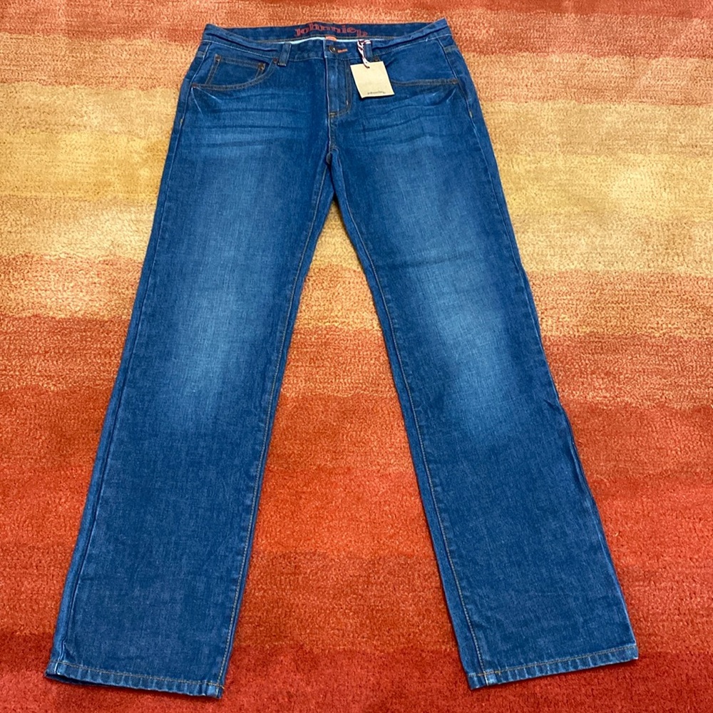 Johnnie B by Boden Classic Straight Jeans Relaxed Fit 82082 Light Blue, 30R, NEW
